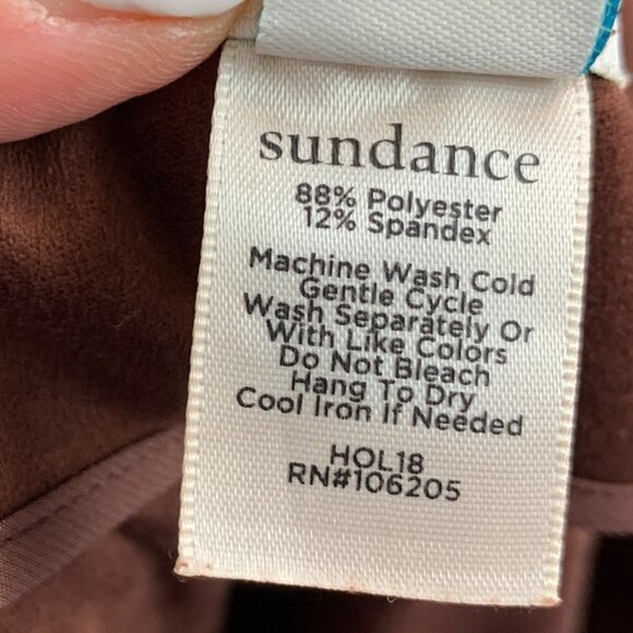 Sundance Luxe Dreams Leggings - Brown Faux Suede - Size 10 - Picture 7 of 7